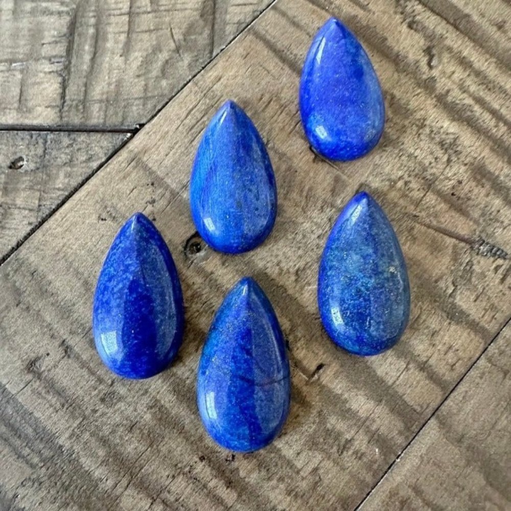Natural Lapis Lazuli Teardrop Cabochons